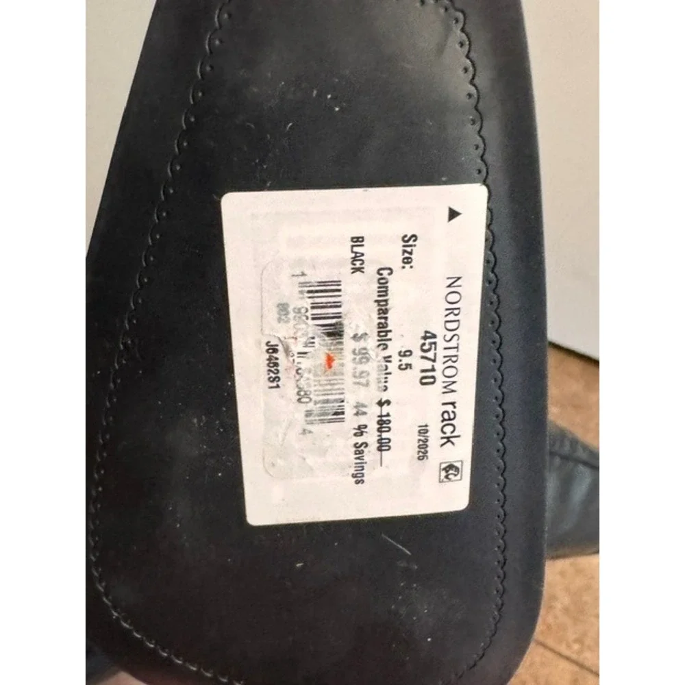 Franco Sarto Black Square Toe Block Heel Tall Boots Womens 9.5 45710